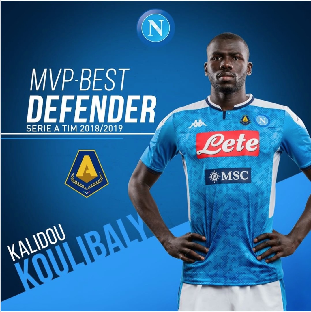 Série A : Koulibaly meilleur défenseur de la saison 2018/2019 10 Série A : Koulibaly meilleur défenseur de la saison 2018/2019