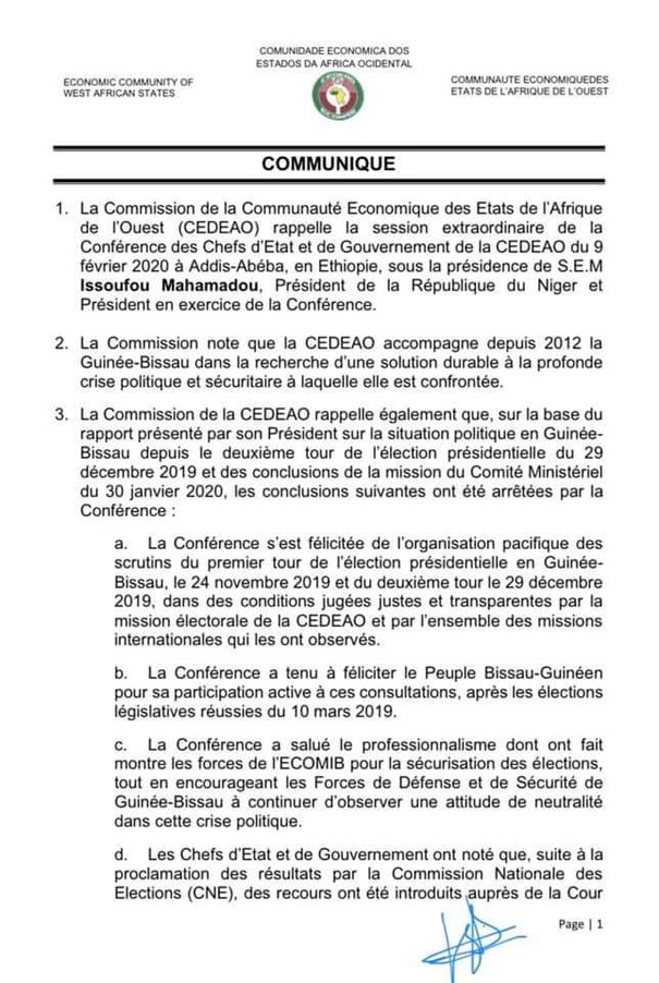 CEDEAO Bissau 1