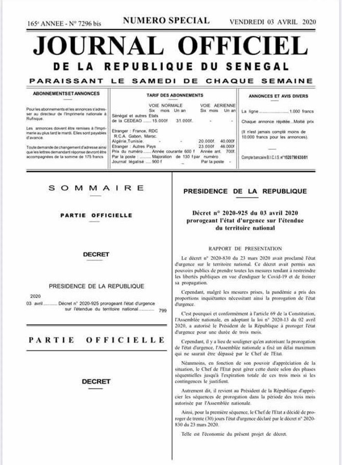 décret prorogation état durgence