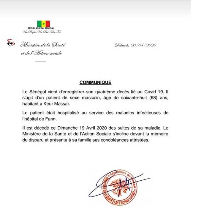 sénégal 4 morts