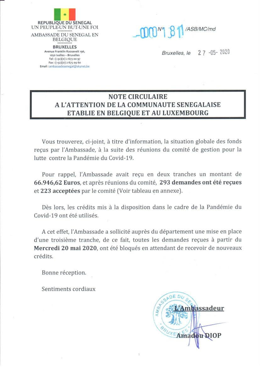 Scandale sur l'aide à la diaspora : Un coordonnateur de l’Apr attribue 300 euros à sa femme 1 com