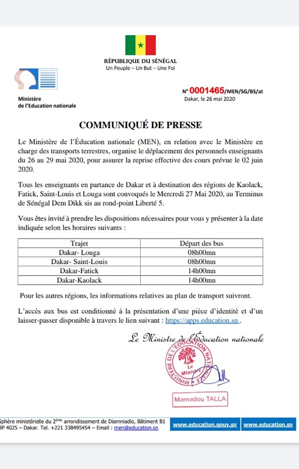 com transport enseignants