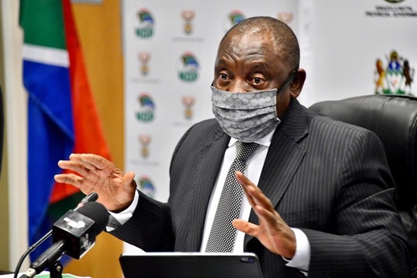 cyril ramaphosa masqué