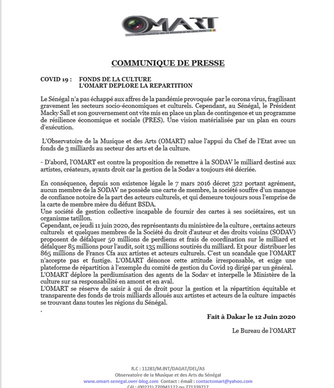 La Sodav bouffe l'argent du Covid...50 millions de perdiums pour Ngoné Ndour, son DG et 1 sodav