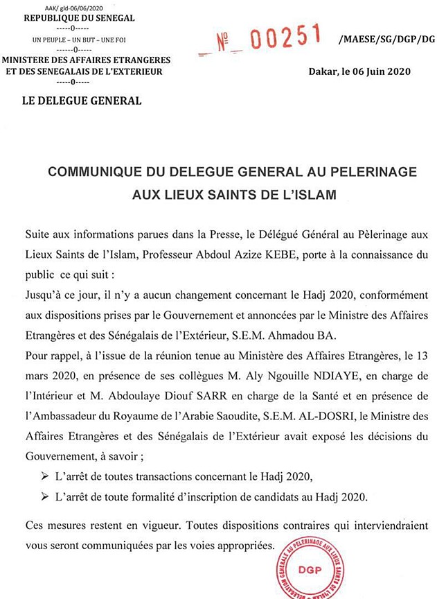 pèlerinage démenti