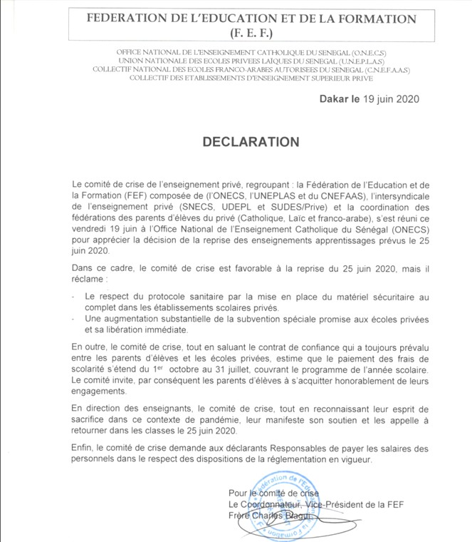 Les écoles privées demandent l'augmentation de leurs subventions 1 écoles
