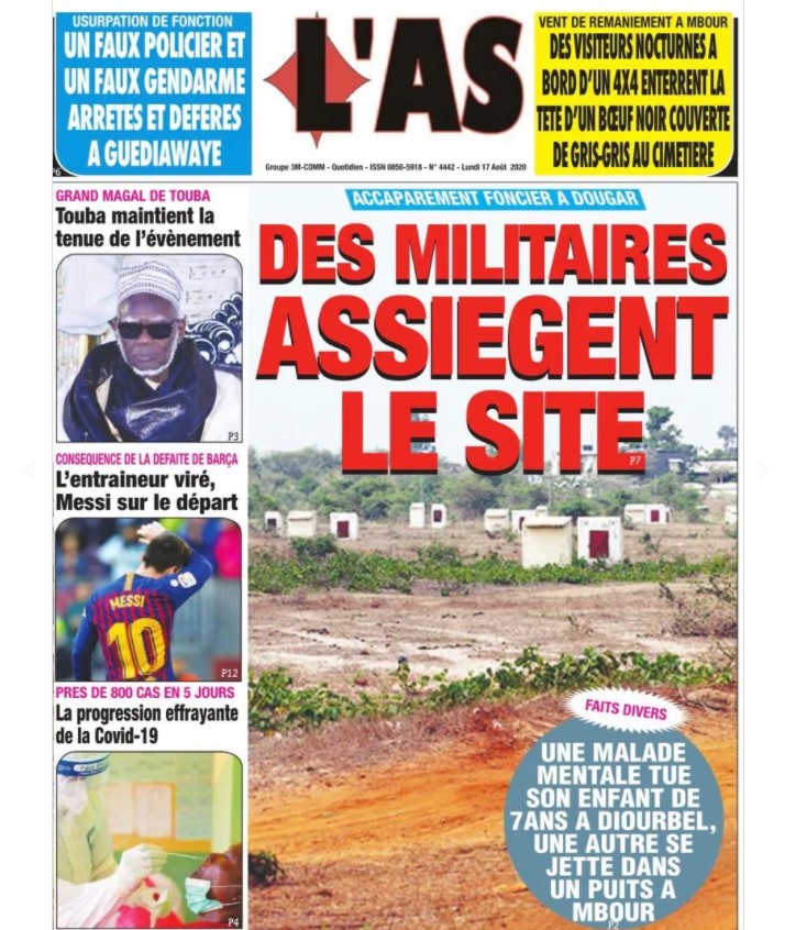 Revue de presse...Magal de Touba et Covid-19 à la UNE 3 magal