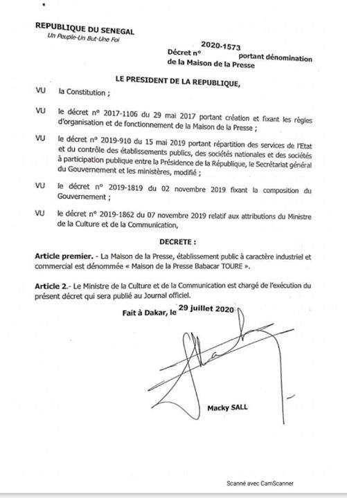 décret maison de la presse