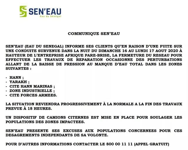 sen eau