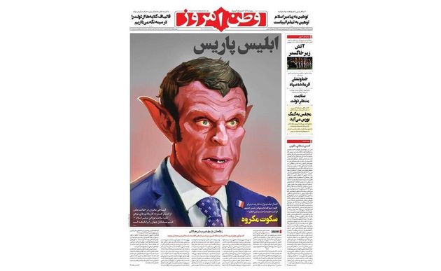 "Le Diable de Paris" : Macron caricaturé par un journal Iranien... 1 macron journal
