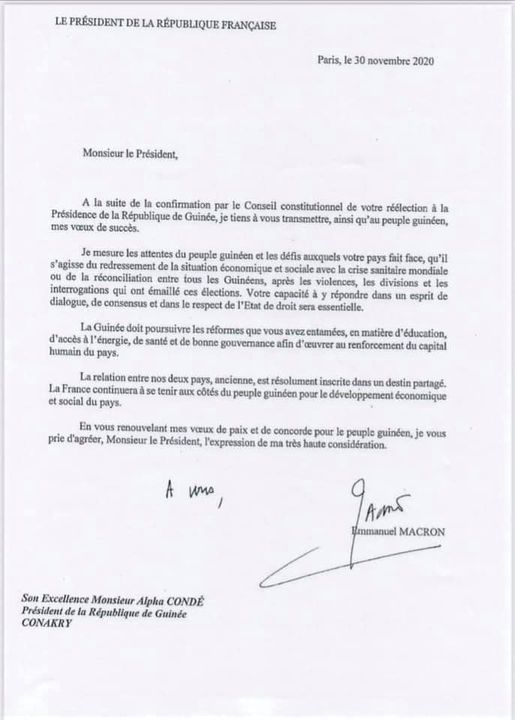 Macron lettre