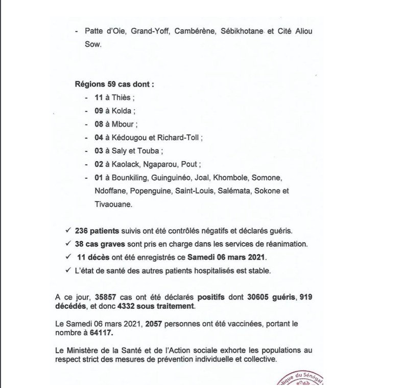 covid 07 mars 2