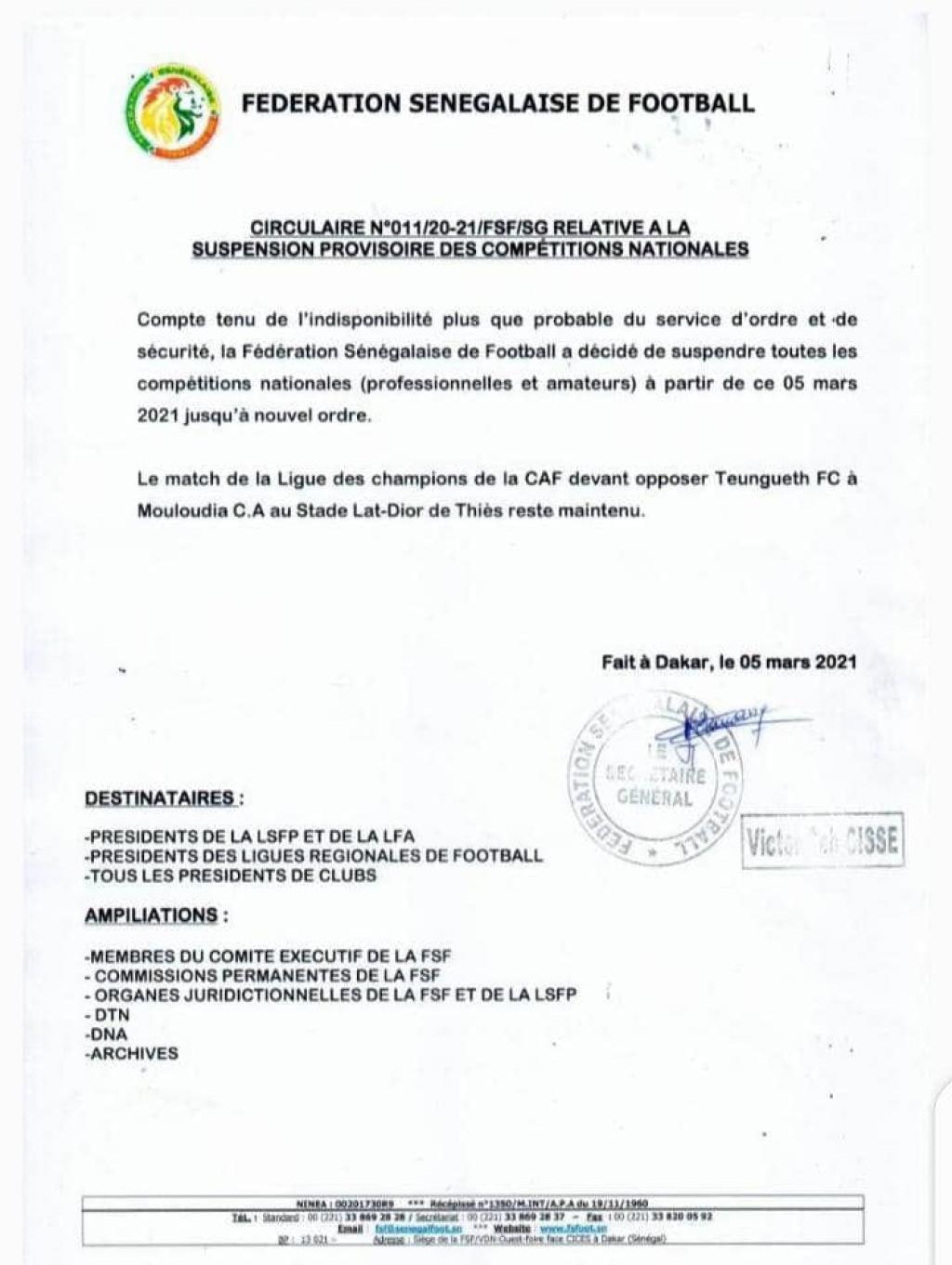 Les matchs en Ligue 1 et 2 reportés 1 fsf