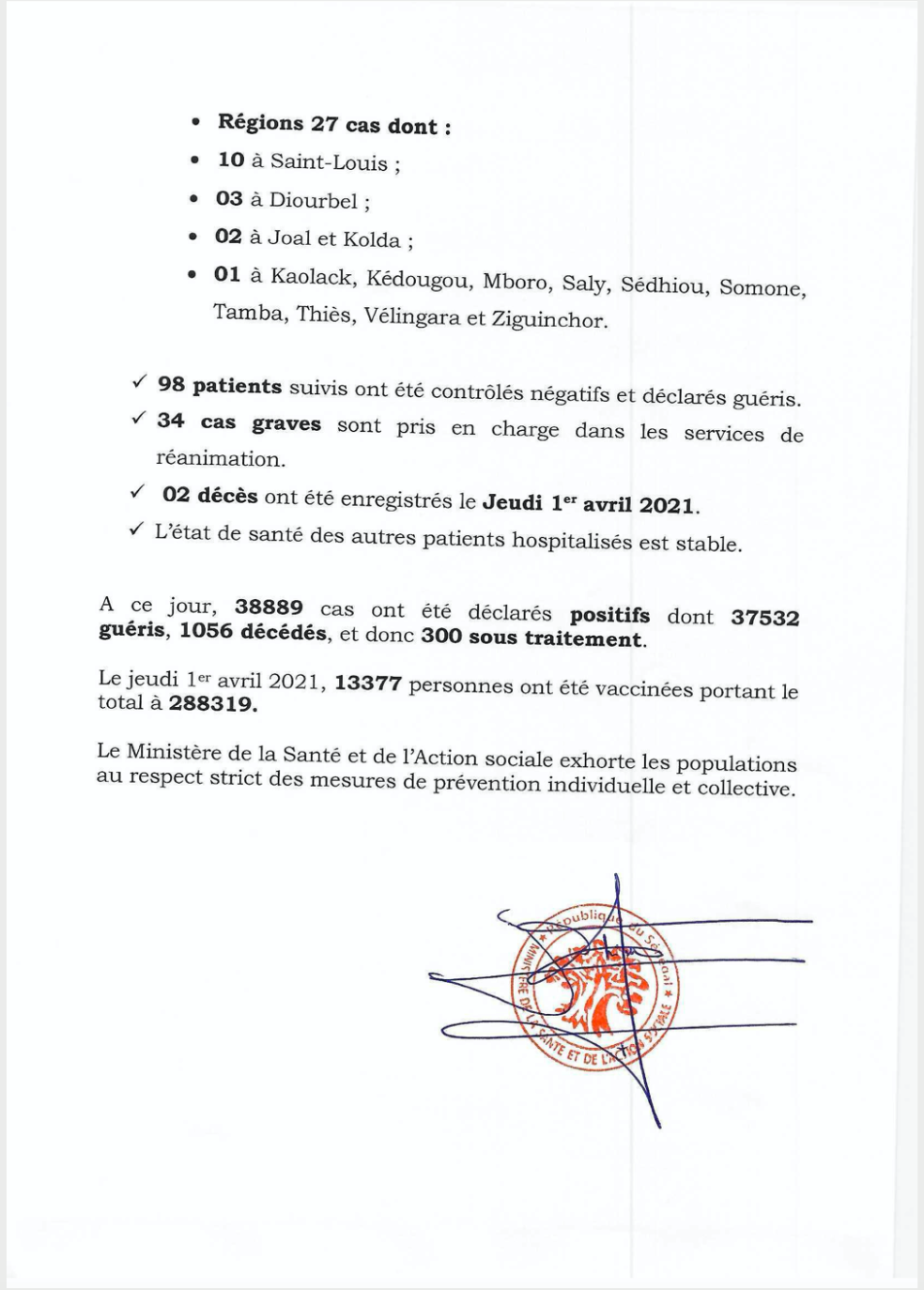 Bilan-Covid-Sénégal : Deux (2) nouveaux décès annoncés ce vendredi 2 168003205 2830194640553755 3066171436714237683 n
