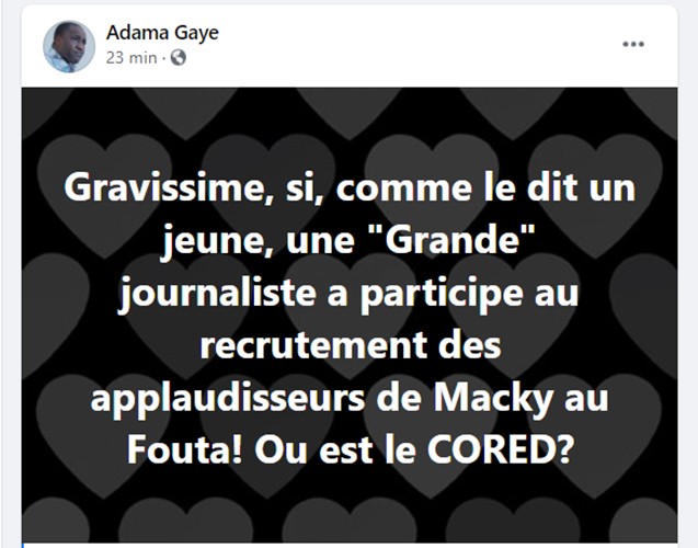 Une grande journaliste a recruté des jeunes pour la tournée de Macky 1 journaliste