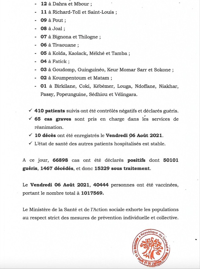 covid 06 aout 2