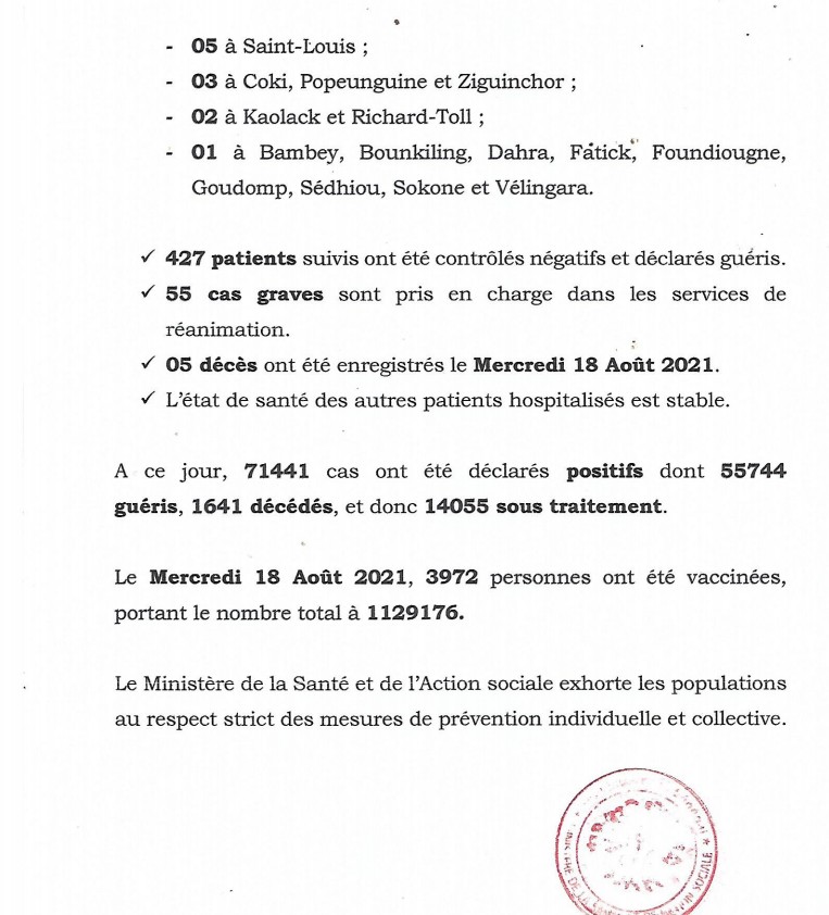 covid 19 aout 2