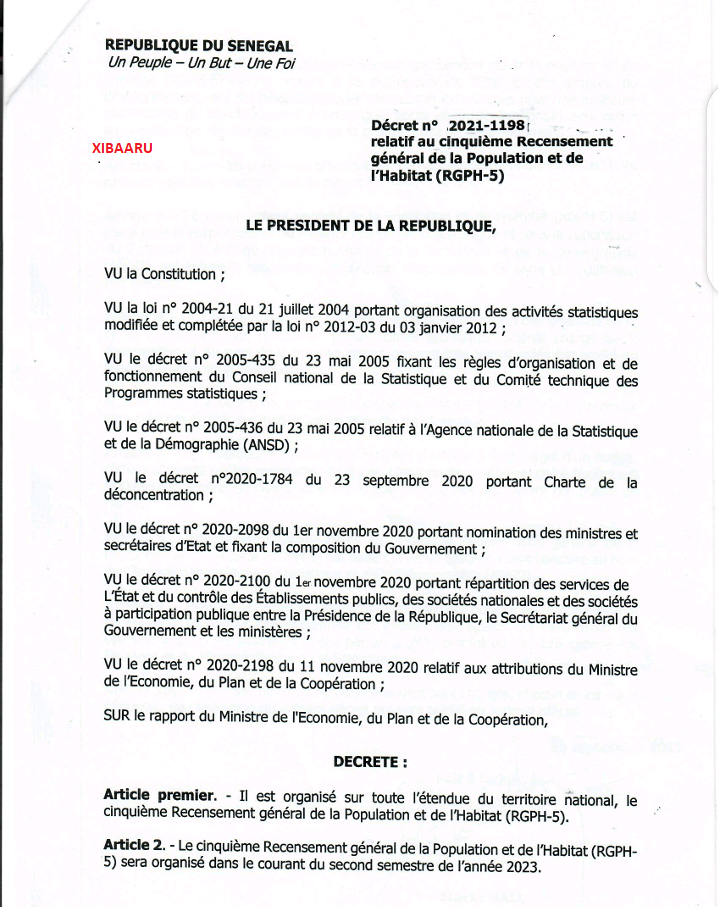Macky annonce le 5e recensement général de la population (Documents) 1 Screenshot 20210928 094647