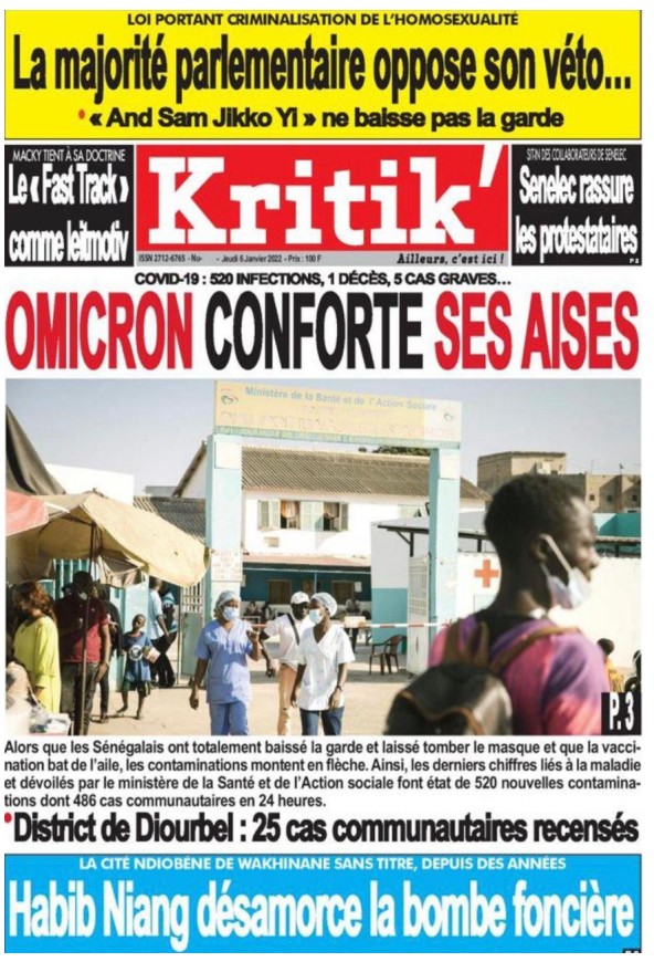 Revue de presse…la loi sur l’homosexualité rejetée à la UNE 1 homo