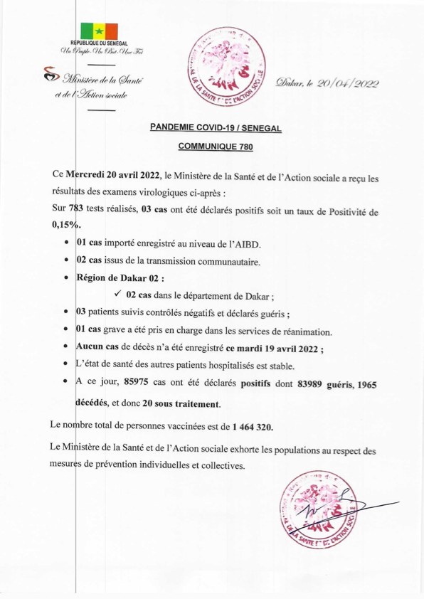Sénégal-Bilan-Covid : Aucun décès annoncé ce mercredi 1 278952807 306793954971187 6817946208345016998 n