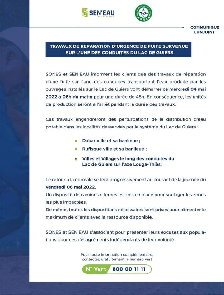 Encore des perturbations dans la distribution de l'eau (document) 1 FB IMG 1651589360807