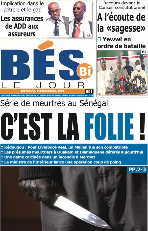 Revue de presse…Yewwi Askan Wi et l'insécurité à la UNE 1 yewwi