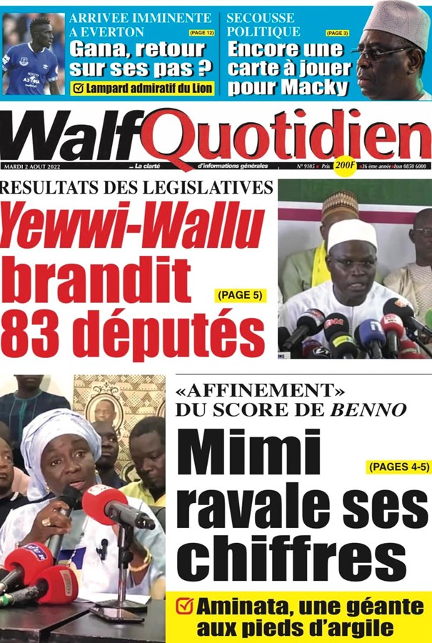 Revue de presse…la guerre des chiffres entre Benno et Yewwi à la UNE 3 benno