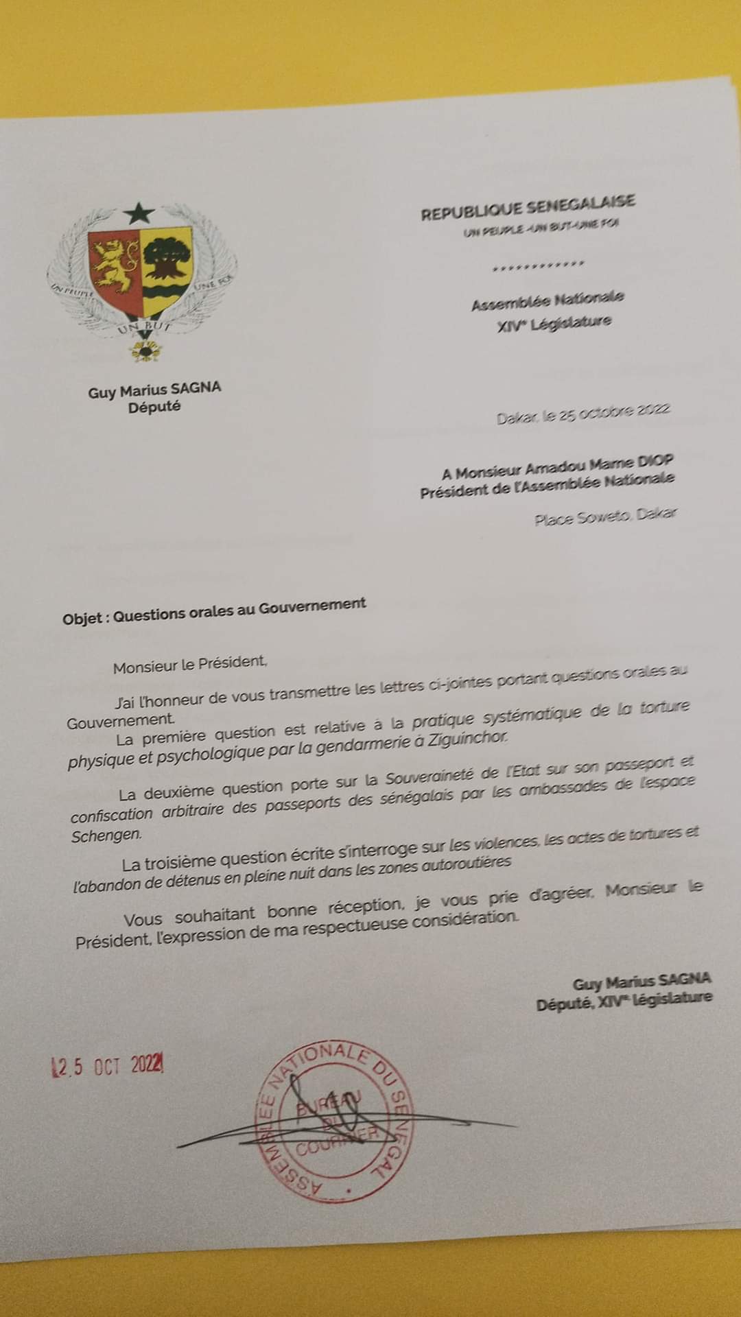 Guy Marius Sagna interpelle le Gouvernement (documents) 2 FB IMG 1666788594418
