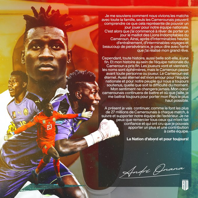 André Onana quitte définitivement l'équipe camerounaise ! 1 Cameroun Onana