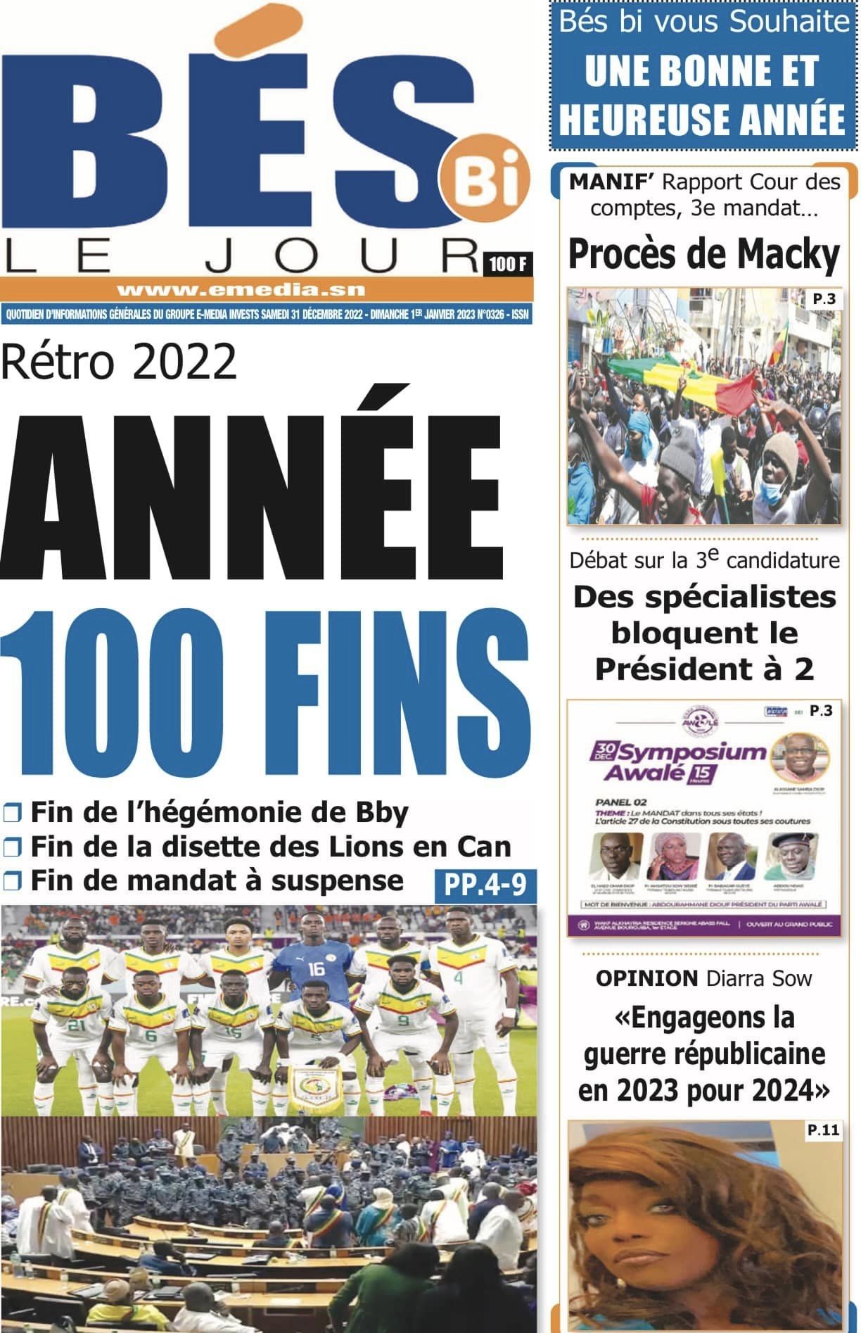 Revue de presse…Les quotidiens font le bilan de l'année 1 quotidien