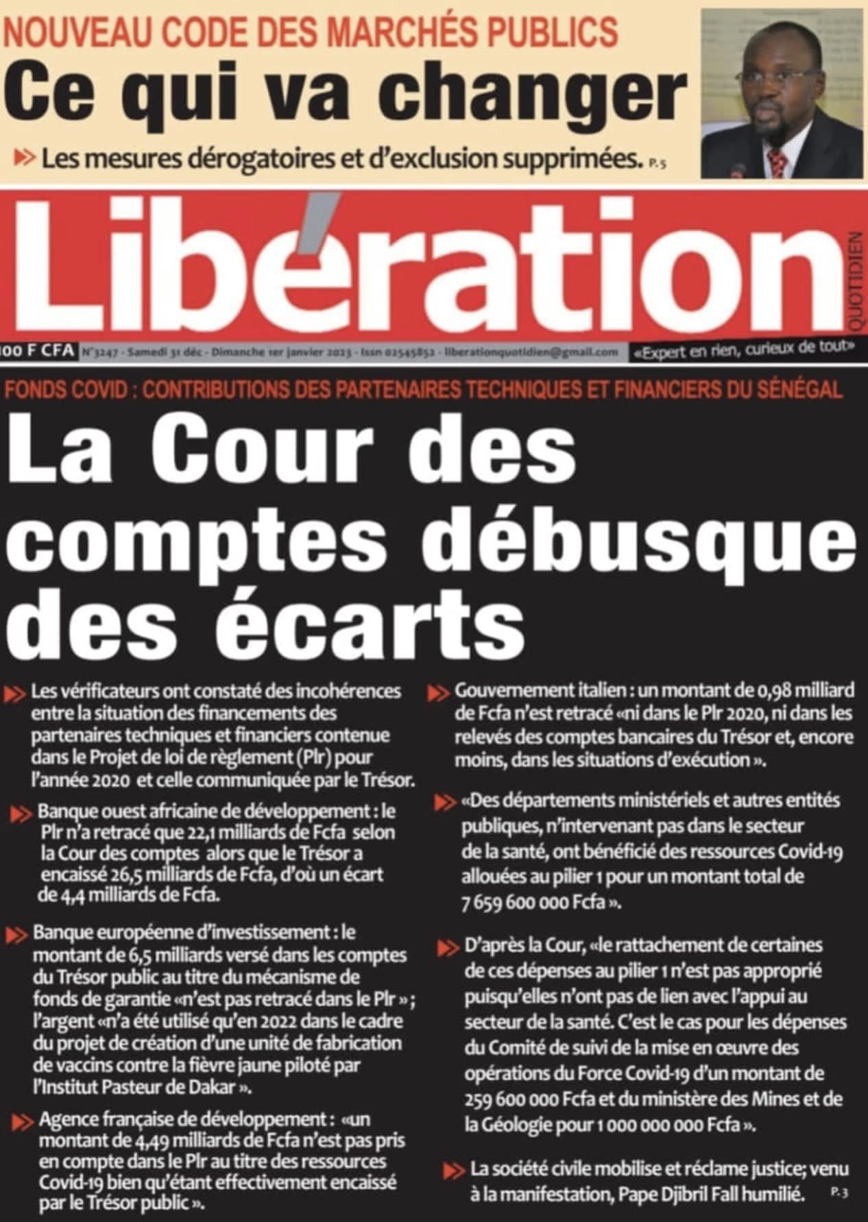 Revue de presse…Les quotidiens font le bilan de l'année 3 quotidien