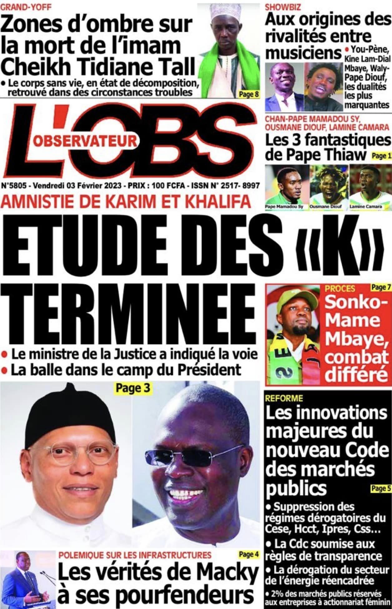 Revue de presse : Le combat Sonko-Mame Mbaye toujours à la UNE 2 sonko