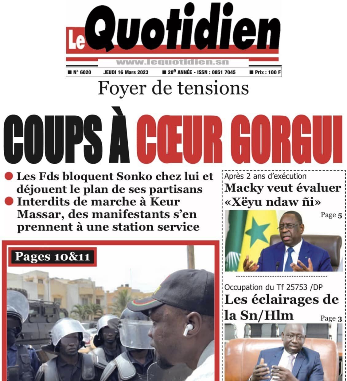 Revue de presse : Sonko et ses partisans à la Une des quotidiens 2 sonko