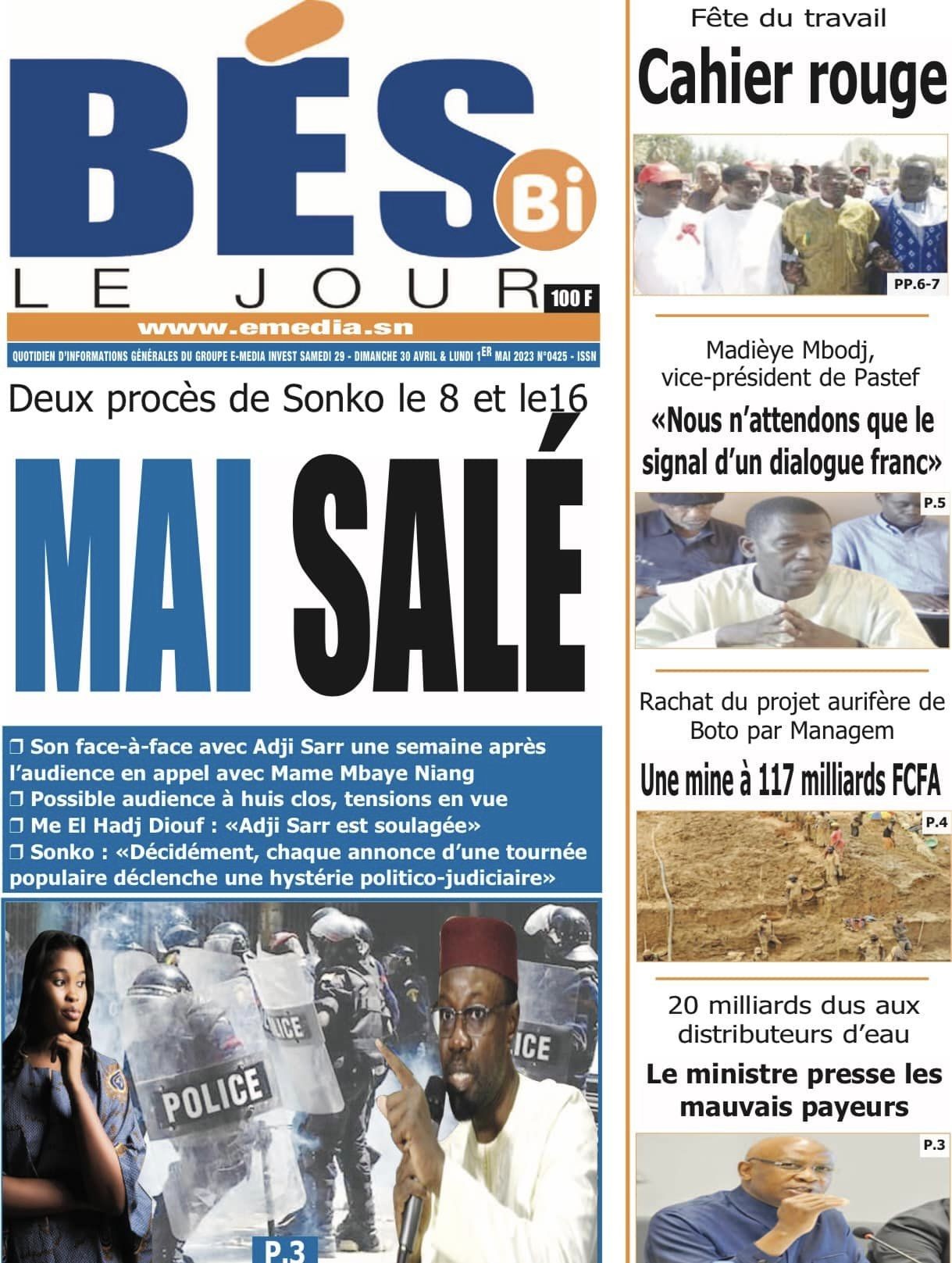 Revue de presse : l’appel au dialogue et le procès de sonko à la UNE 1 procès