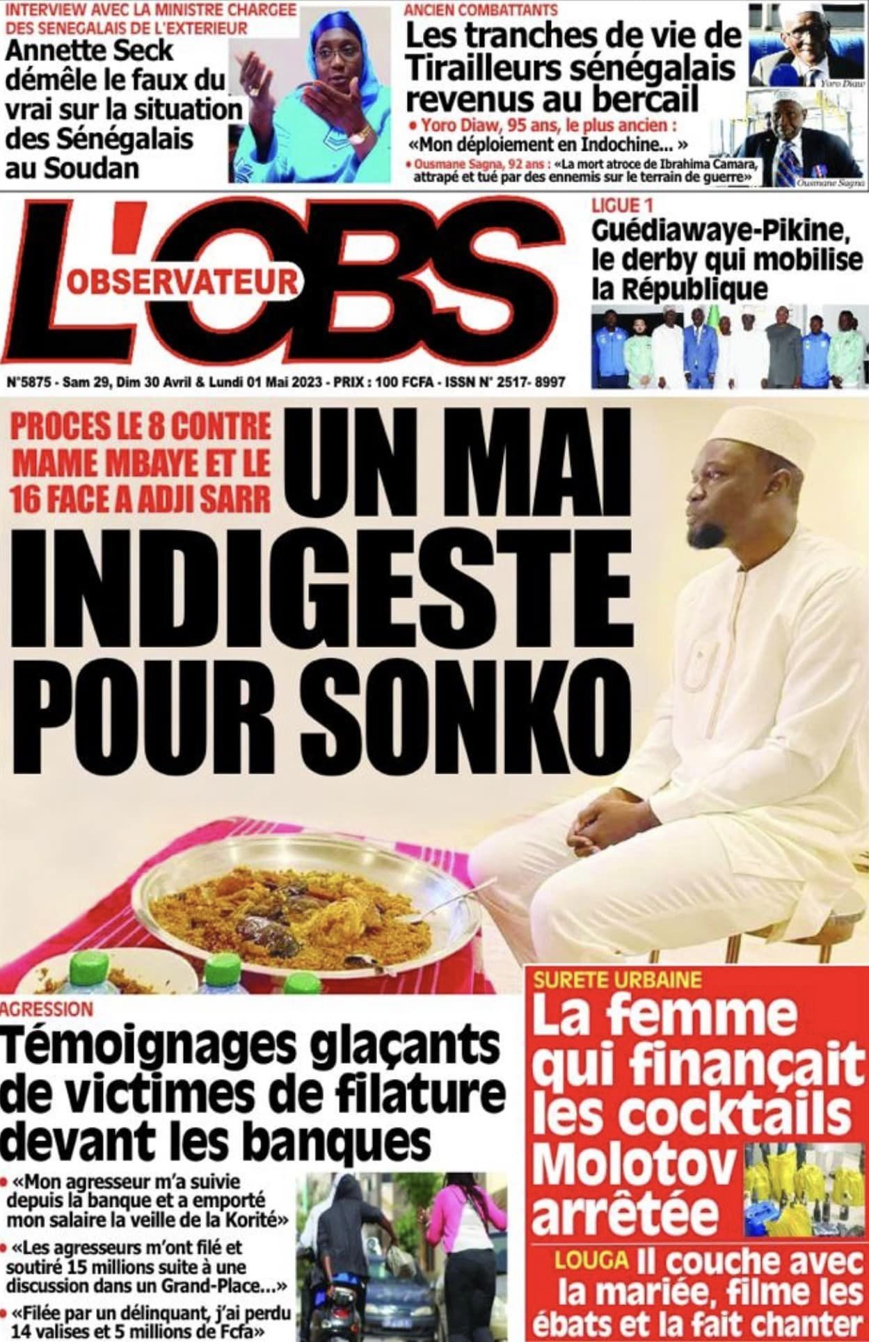 Revue de presse : l’appel au dialogue et le procès de sonko à la UNE 2 procès