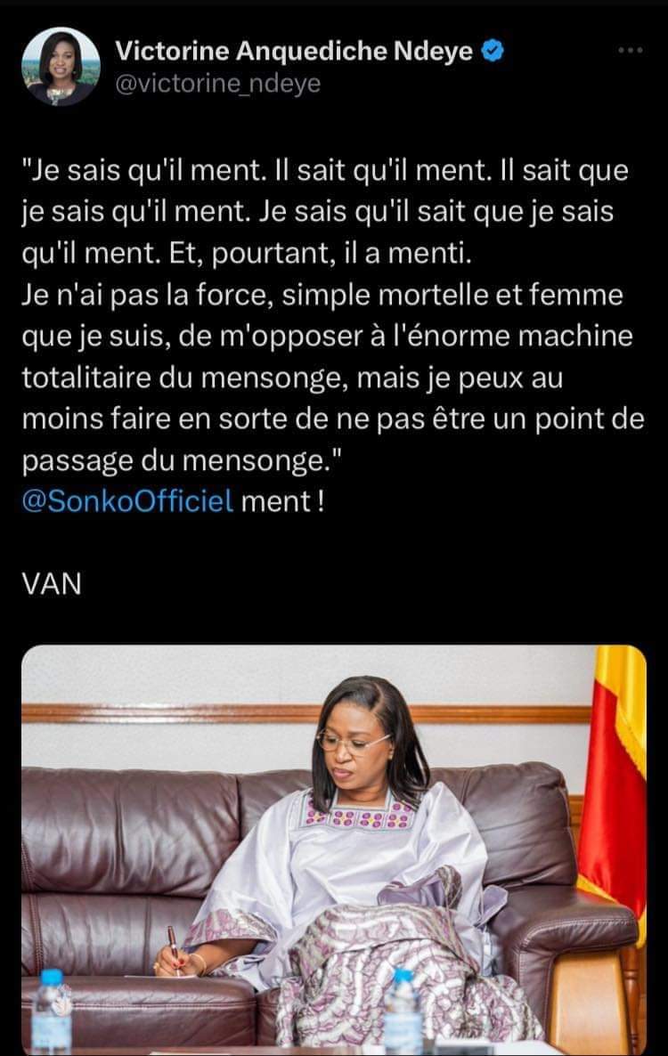 Victorine Ndeye démonte Sonko : « Il ment, il sait que je sais qu'il ment » 1 FB IMG 1684626317532