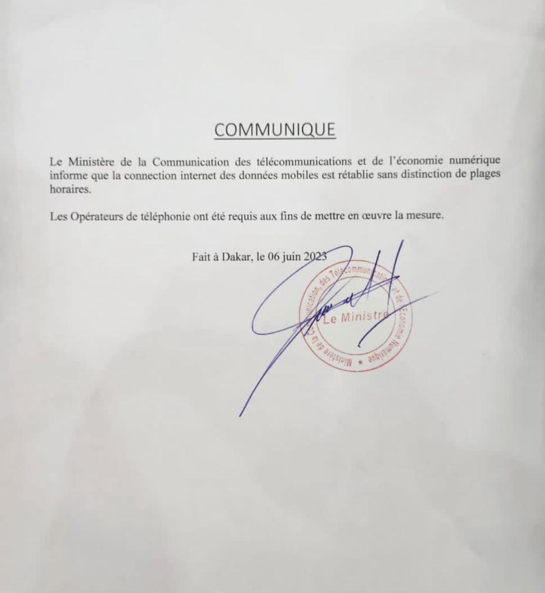 La connexion internet des données mobiles rétablie 1 Screenshot 20230606 184944