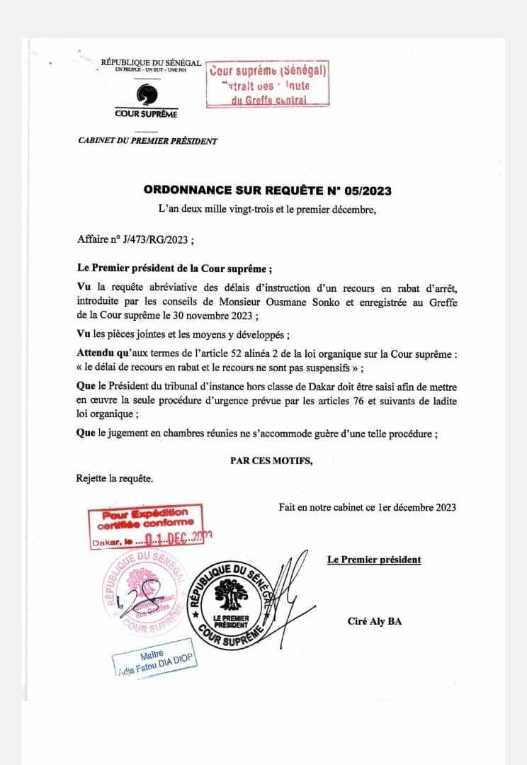 Cour suprême : Ousmane Sonko enregistre une première défaite (document) 1 6fd1a197 e6f8 45b1 aed5 3773d74d02a5