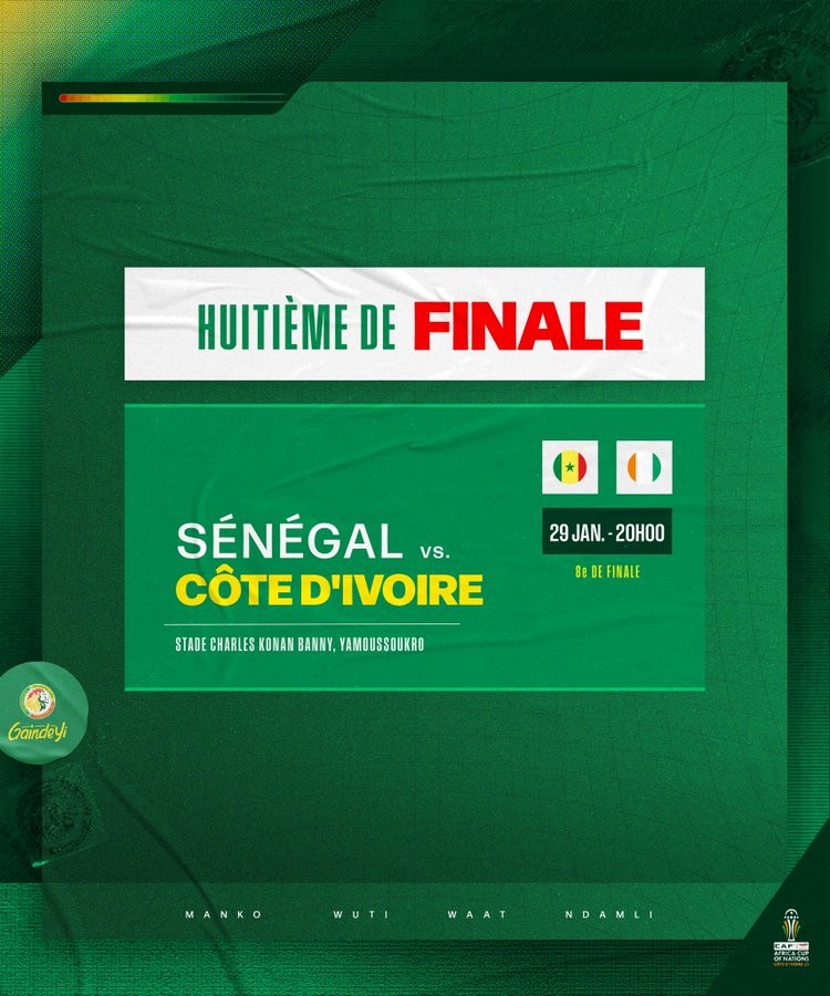 CAN 2023 programme et calendrier des 8èmes de finale