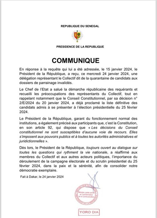 macky sall aux recales