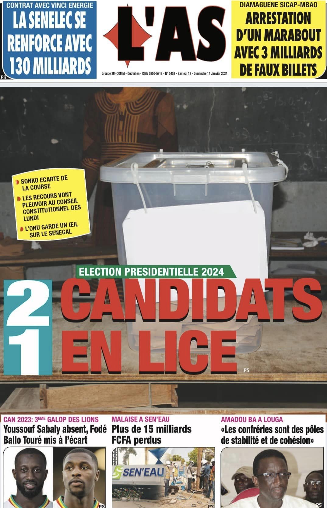 Revue de presse : La CAN en Côte d'Ivoire à la UNE des quotidiens 3 can