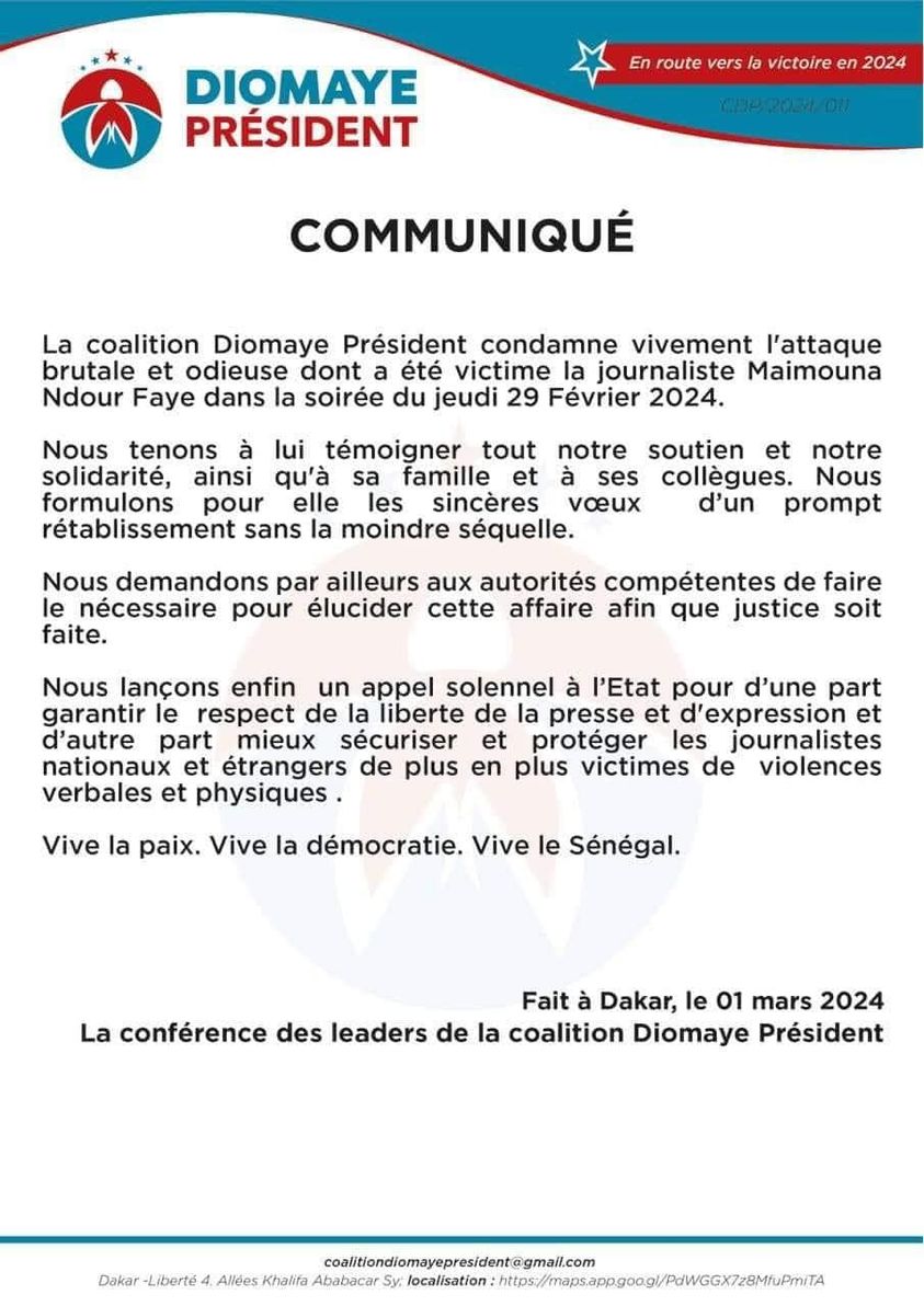 Agression MNF : La coalition Diomaye Président réclame justice 1 430645705 2983500798470503 4498330321930751316 n