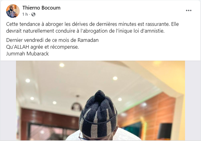 Thierno Bocoum demande l'annulation de la loi d'amnistie 1 Capture decran 372