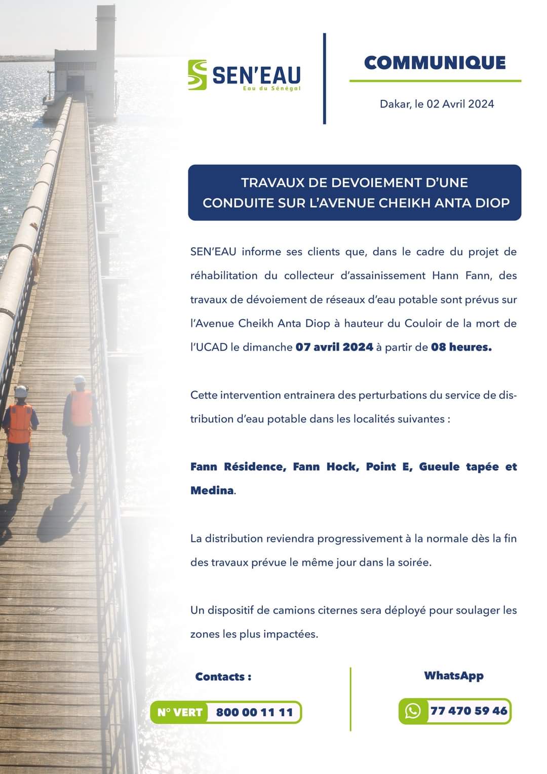 La SEN’EAU annonce (encore) des perturbations dans la distribution de l’eau 1 FB IMG 1712311473756