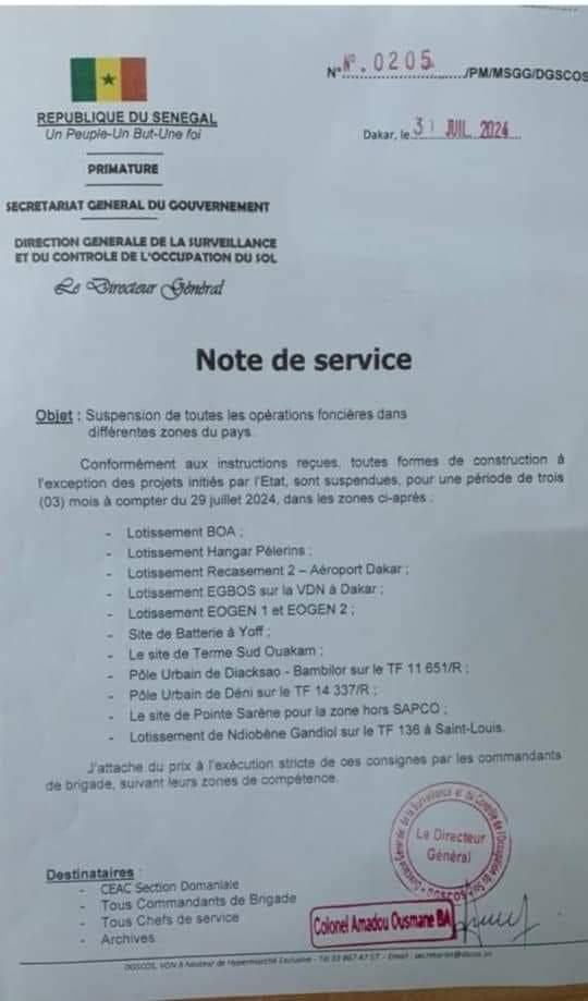 Suspension de toutes les opérations foncières dans différentes zones 1 FB IMG 1722538197334