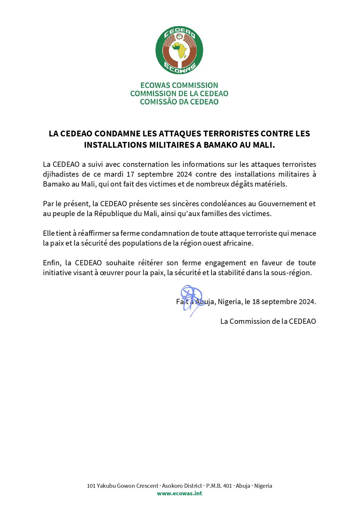 Communique CEDEAO Attaques Terroristes au Mali 18 240918 092025 page 001.jpg