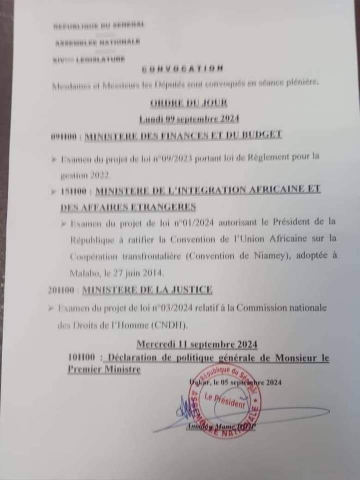 Assemblée : Voici le calendrier des travaux de commissions et des plénières 1 FB IMG 1725603842965