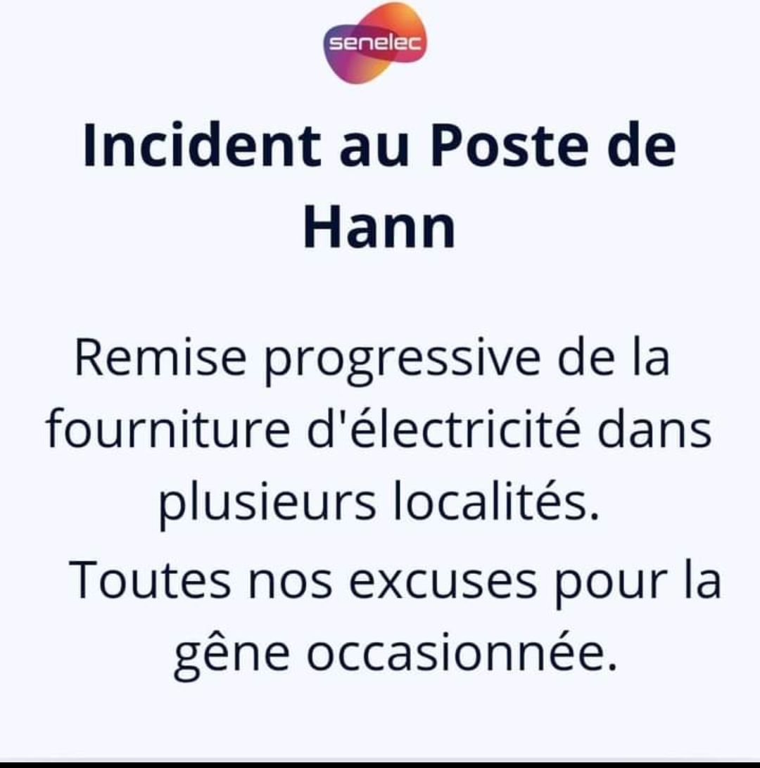Coupure d'électricité...la situation revient progressivement à la normale 1 Screenshot 20240912 193226