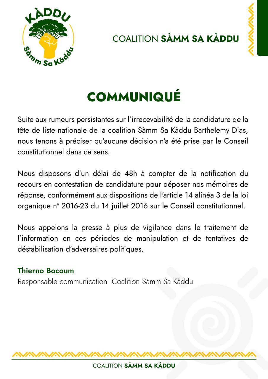 "Invalidité" de la candidature de Barth : Les précisions de Thierno Bocoum 1 IMG 20241009 WA0038