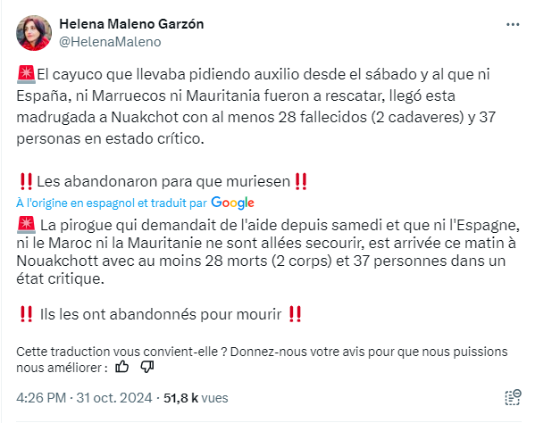 Drame de l'émigration : 28 morts découverts au large de la Mauritanie 1 Capture decran 450